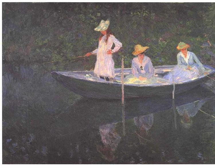 Claude Monet En Norvegienne. La barque a Giverny china oil painting image